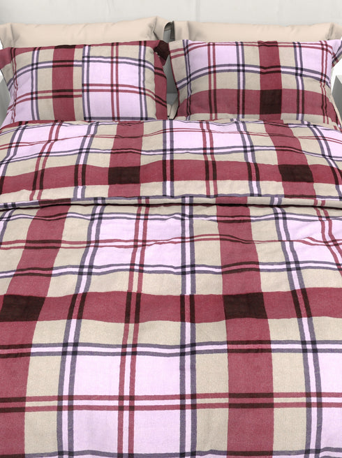 Carmel King 100% Cotton Satin King Size Bedsheet with 2 Pillow Covers - Extra Soft - 220 TC Satin Weave - 4